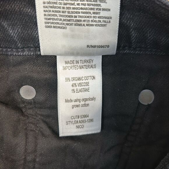 Agolde Nico High Rise Black Wash Slim Jeans - Picture 8 of 12